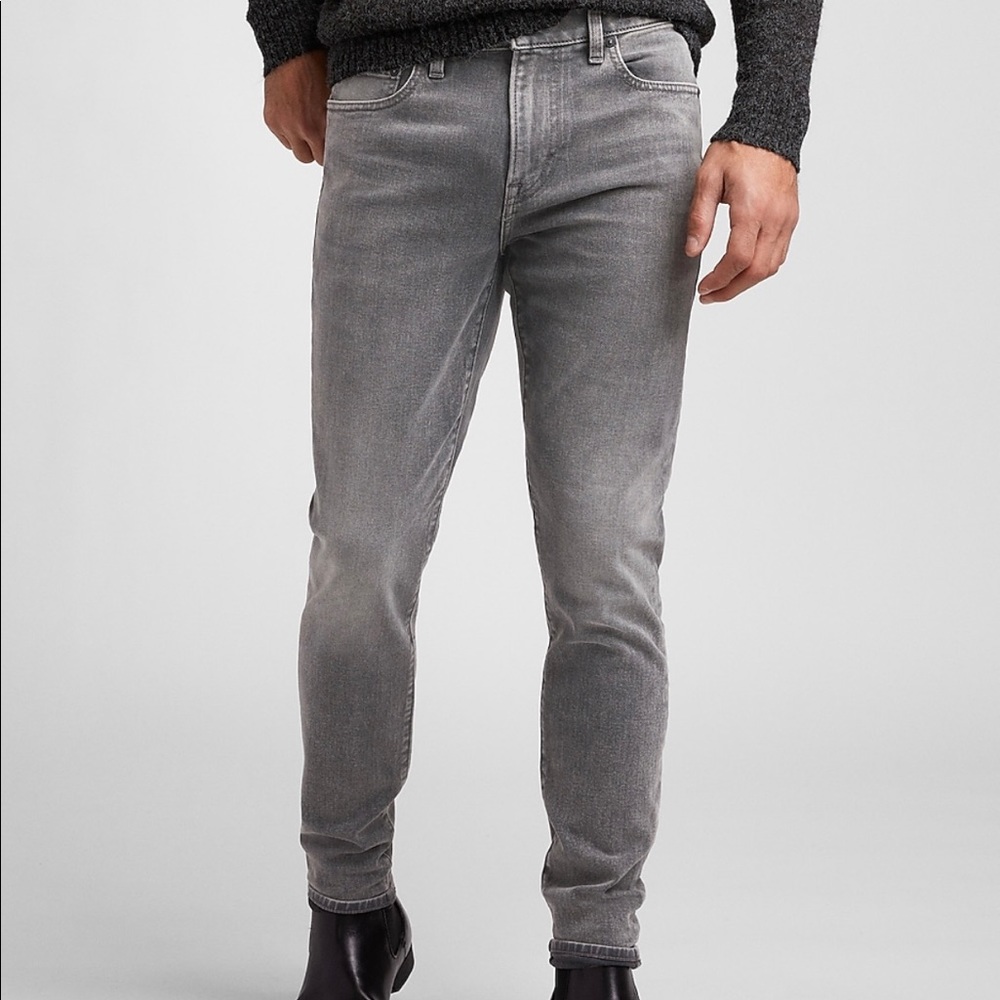 Express Men’s Alec Gray Skinny Jeans 30x30